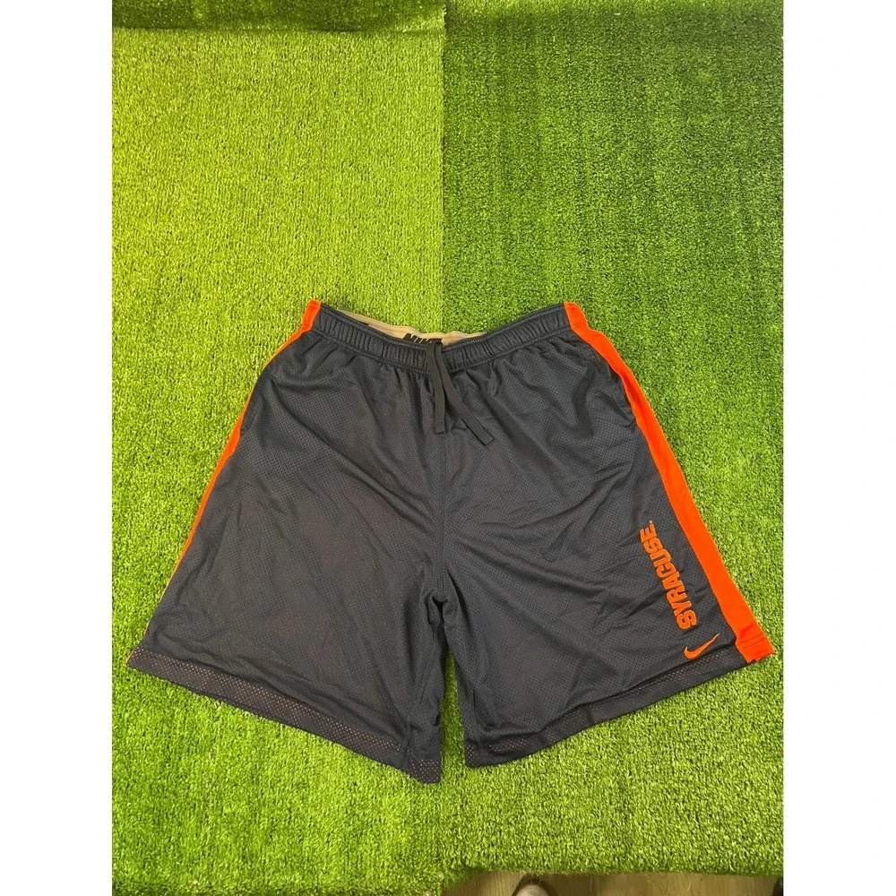 Nike Syracuse Orange Dri-FIT Basketball Shorts Mens Large Navy Blue Mesh
